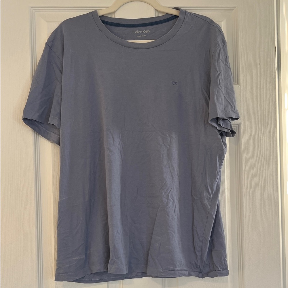 Calvin Klein Light Blue Short-Sleeve Crew Tee